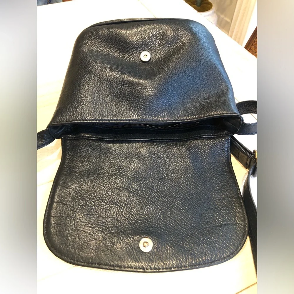 Coach Vintage Navy Blue Pebble Leather #4903 Sonoma Flap Crossbody Handbag - Picture 9 of 15